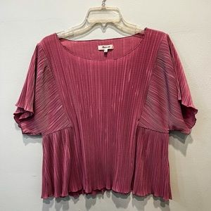 Madewell Crepe Shirt in Dusty Pink
